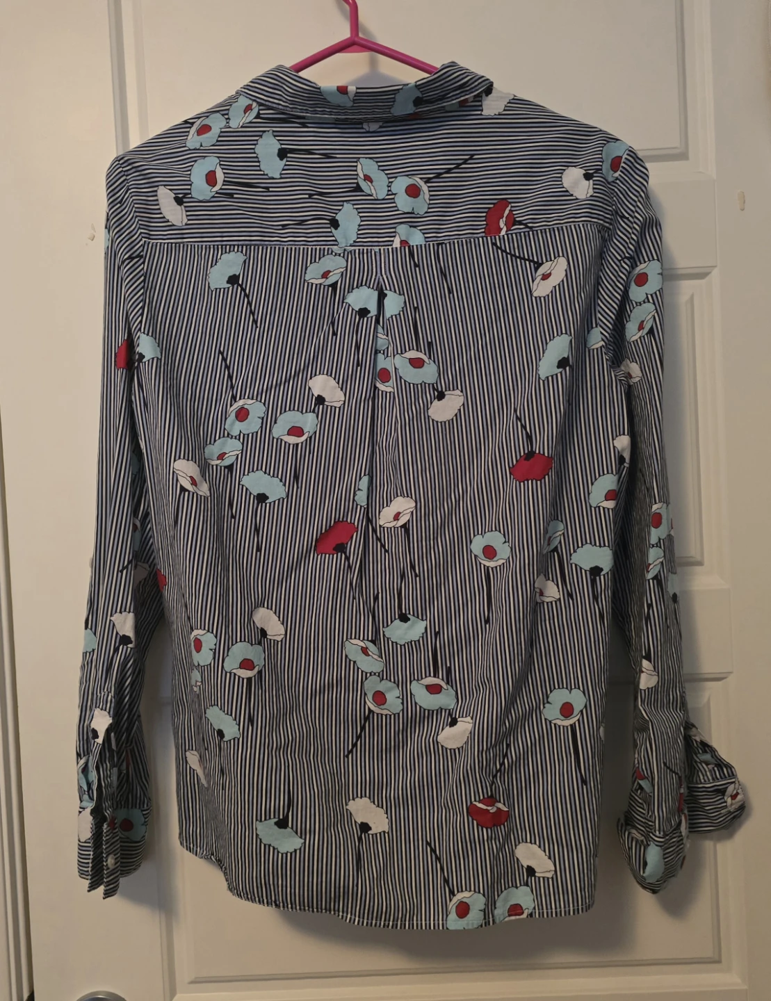 Tommy Hilfiger Women's Striped Floral Zip-Up Shirt XL - photo 4