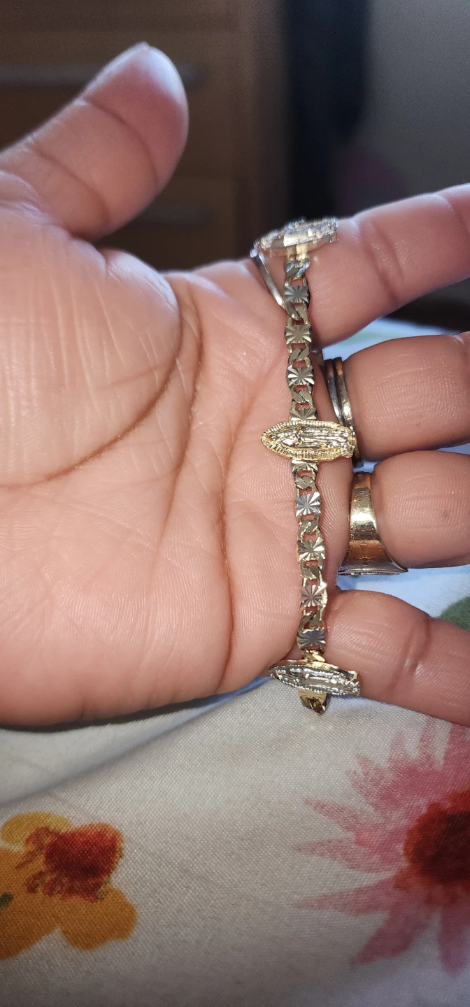 Unisex gold platted virgencita bracelet - photo 2