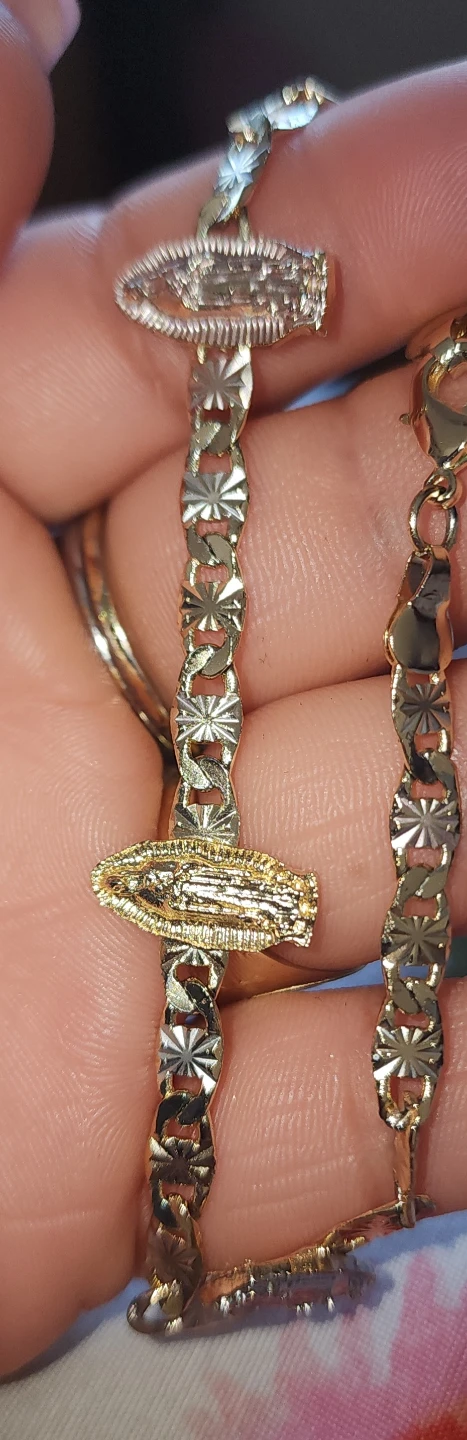 Unisex gold platted virgencita bracelet - photo 3