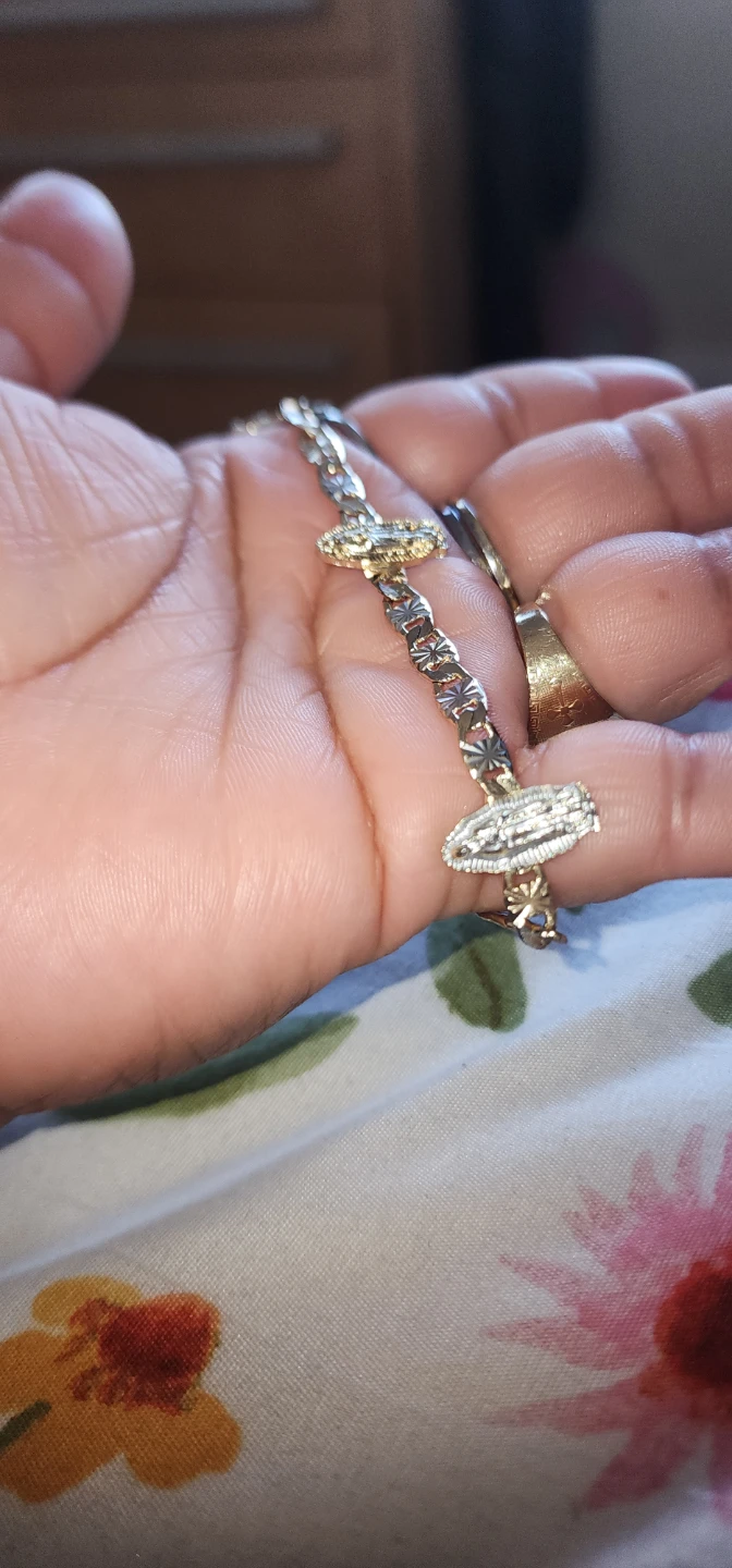 Unisex gold platted virgencita bracelet - photo 4