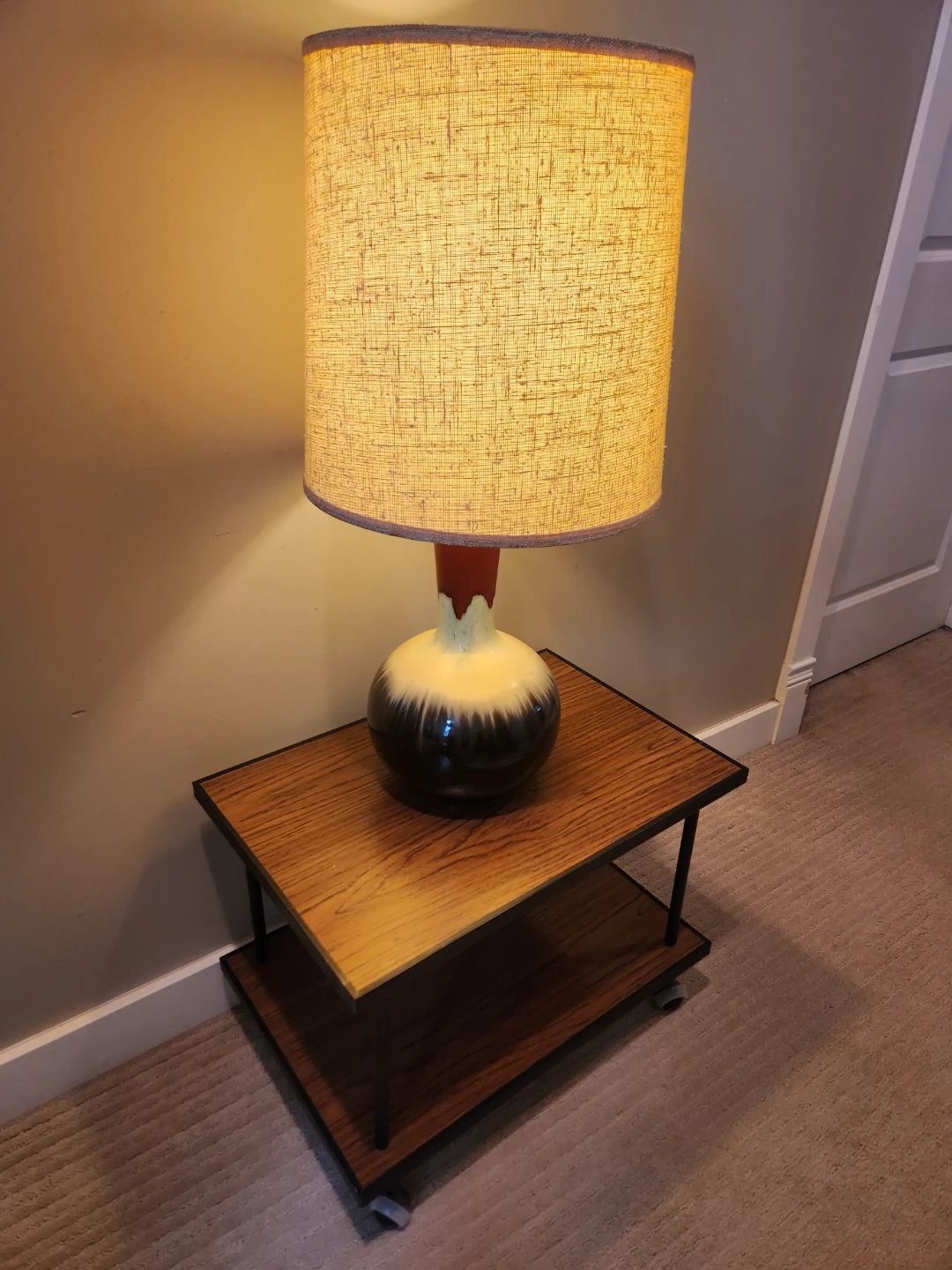 MID CENTURY Ceramic LAVA DRIP LAMP with original Shade - photo 4