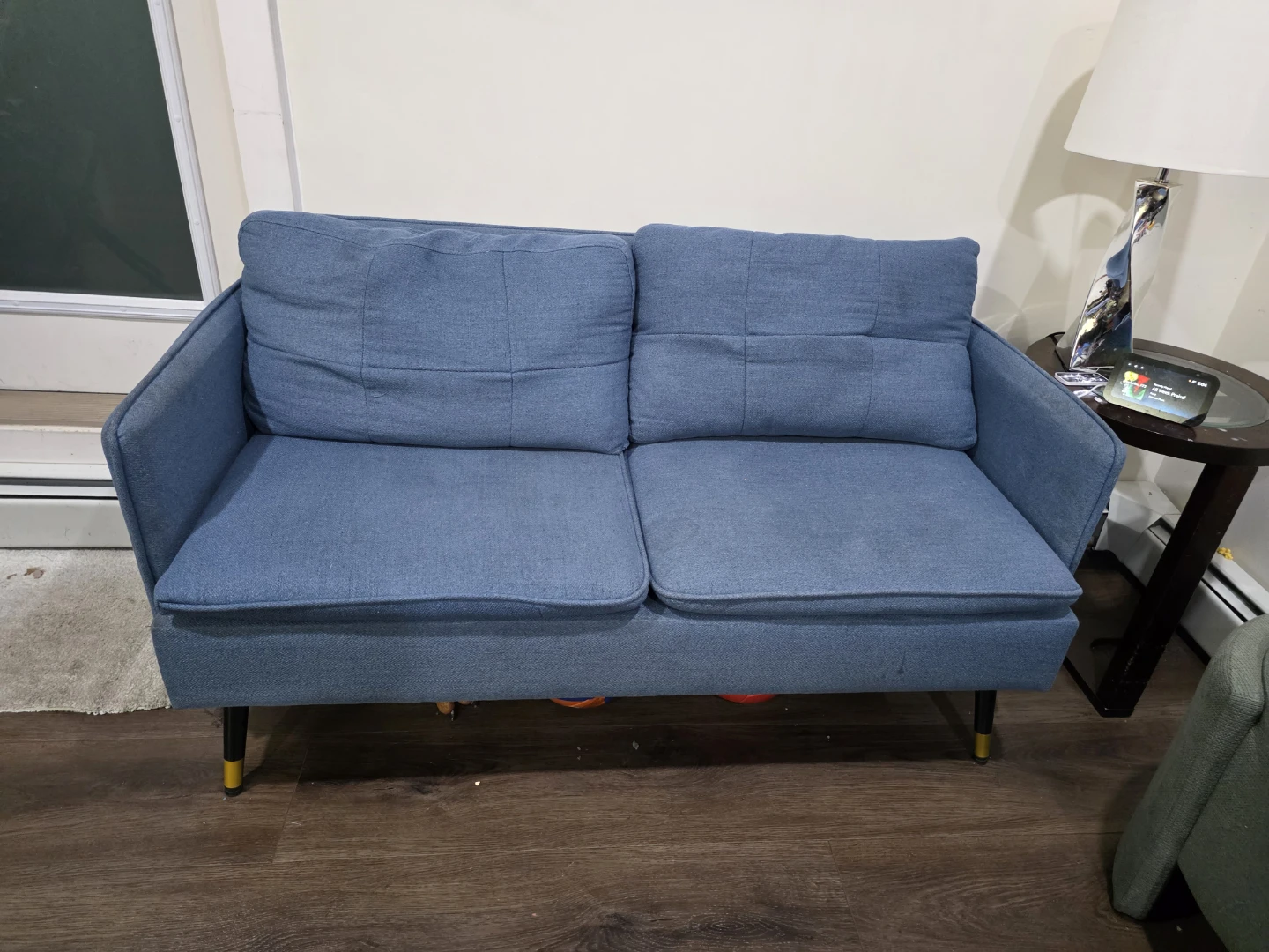 Homcom 55" Loveseat Sofa - Linen Upholstered