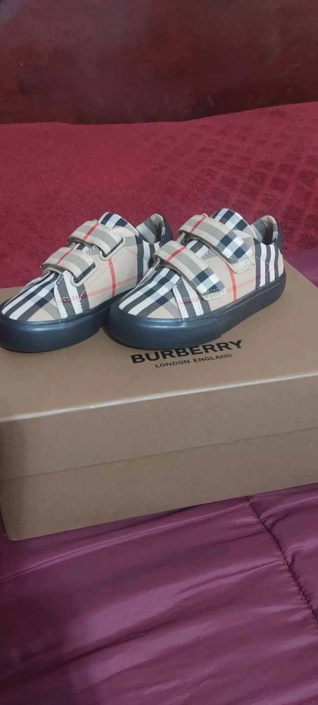 Burberry Kids Check Sneakers Size 26⚽ - photo 2