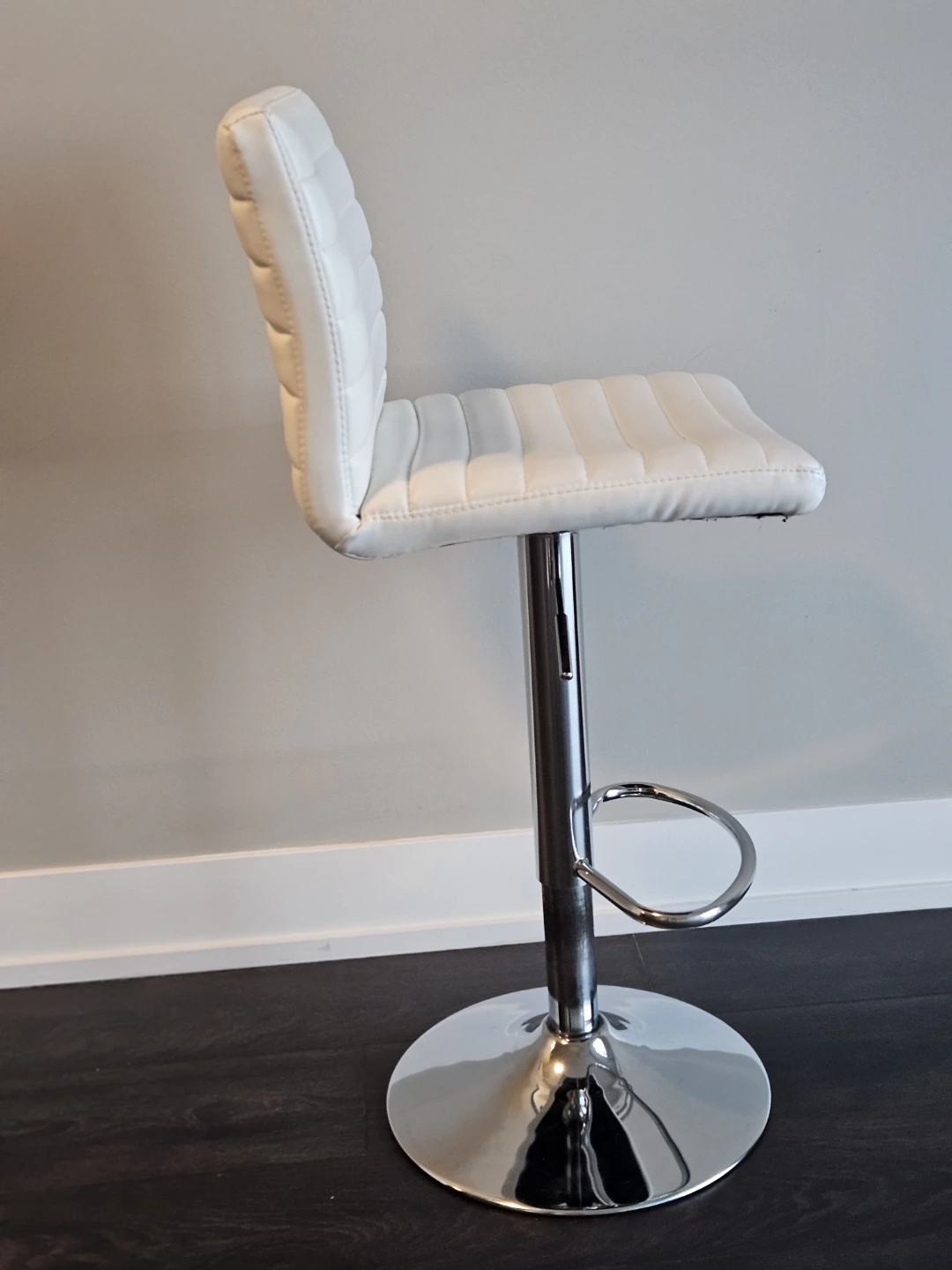 Adjustable White Bar Stool 3 for $100 - photo 2