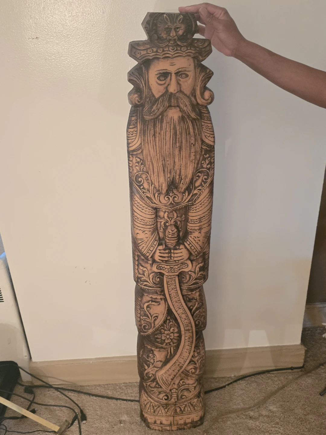 Vintage Hand  Carved Wooden piece