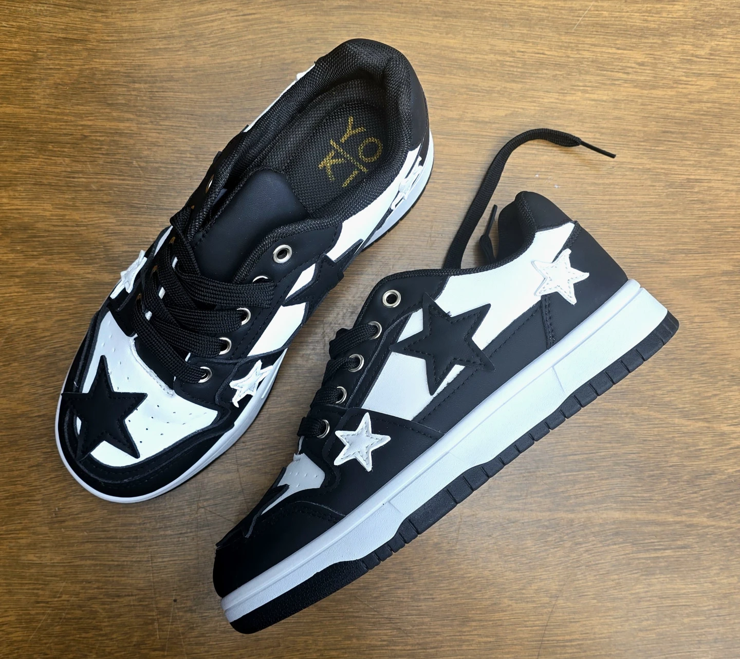 Black and White Star Sneakers - photo 3