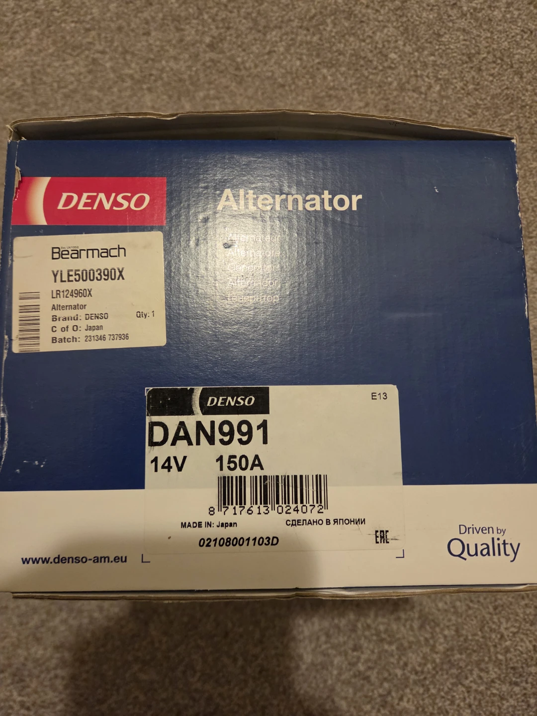 Denso Alternator DAN991 14V 150A - photo 3