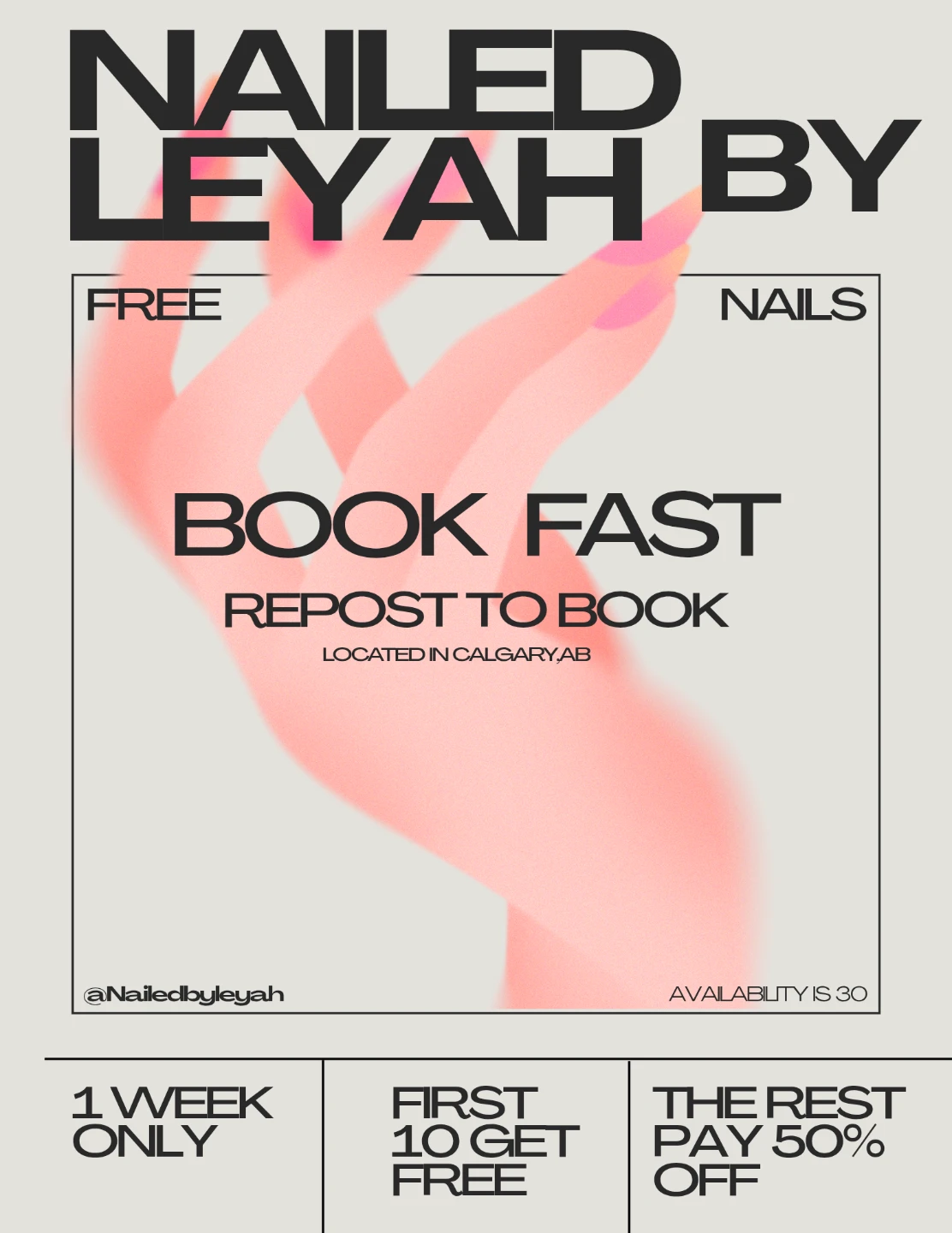 Cheap Nail tech |Calgary, AB| NAILED BY LEYAH