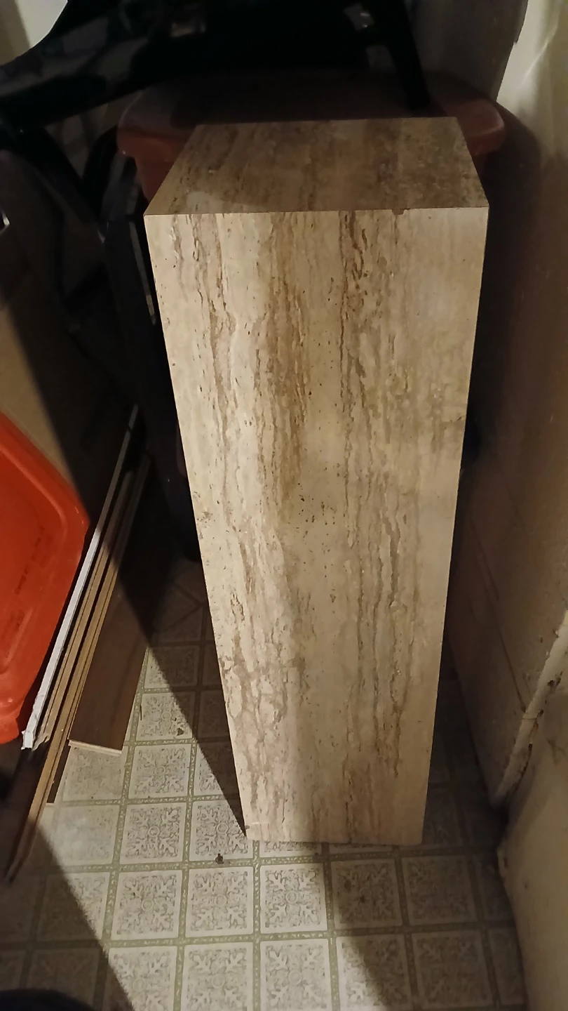 Travertine Pedestal Stand