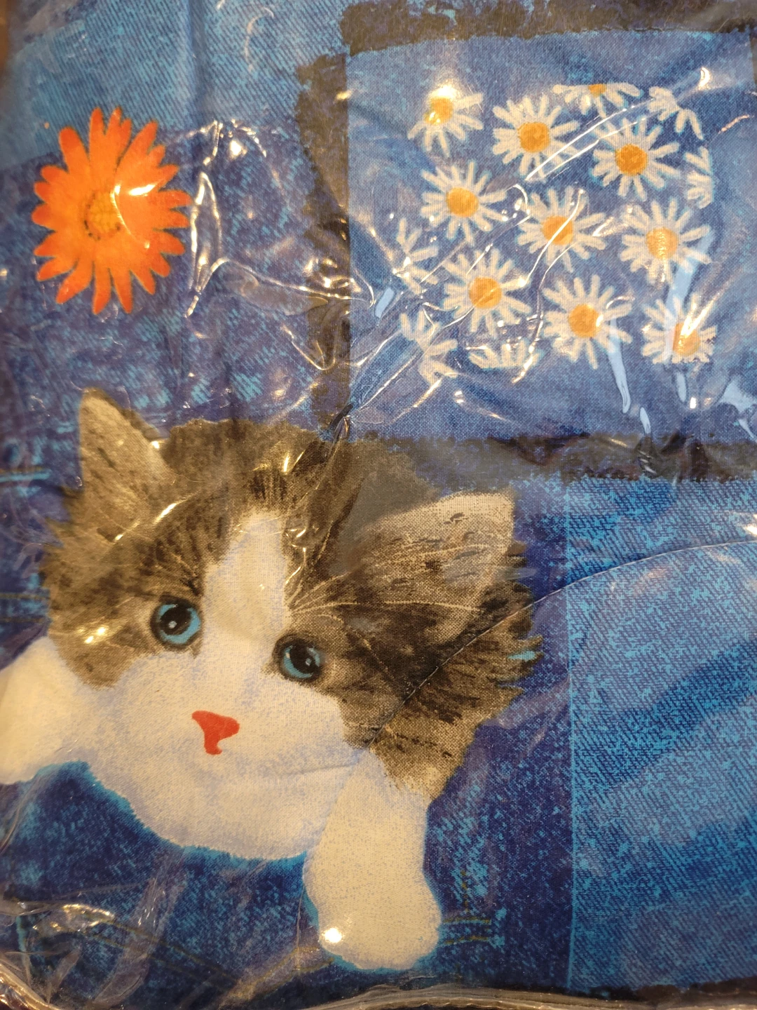 Cat and Flowers Print  Bed in a bag ⚽️