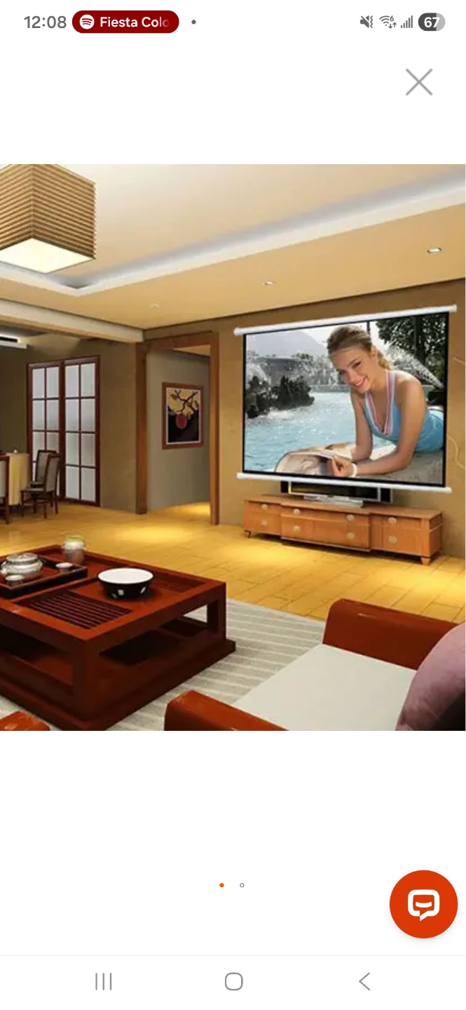 84" x 84" High Definition Cinema White Screen - photo 3
