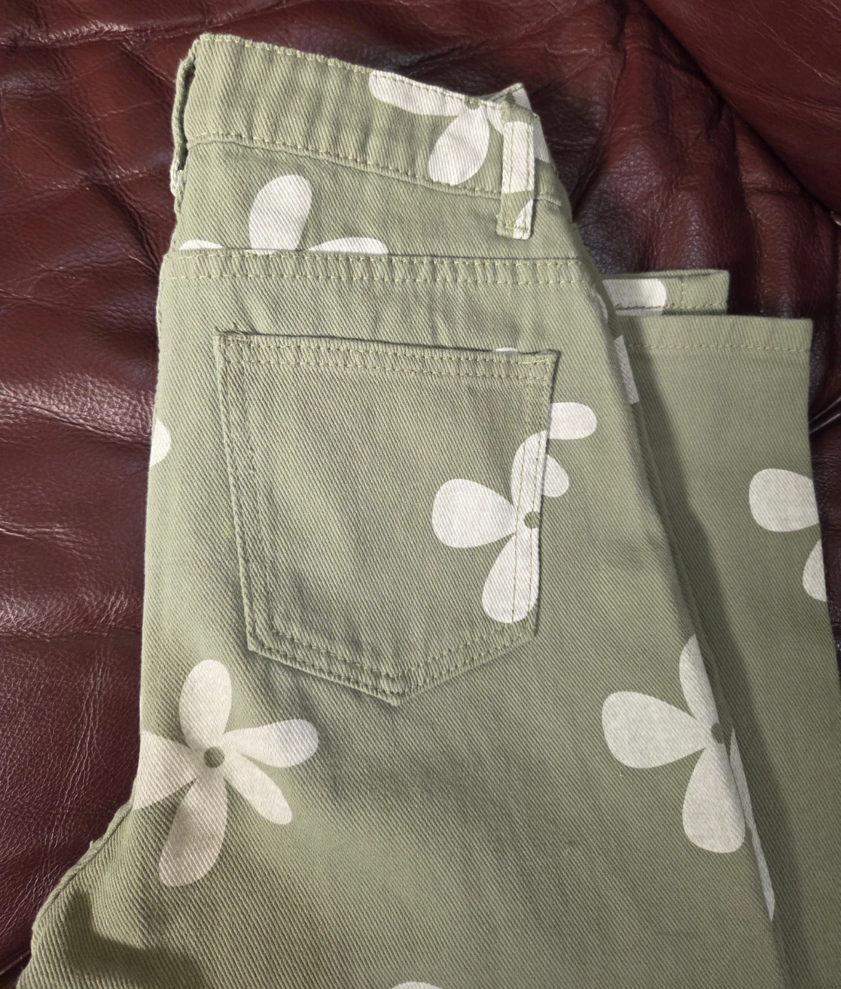 Wide Leg Daisy Print Jeans - photo 2