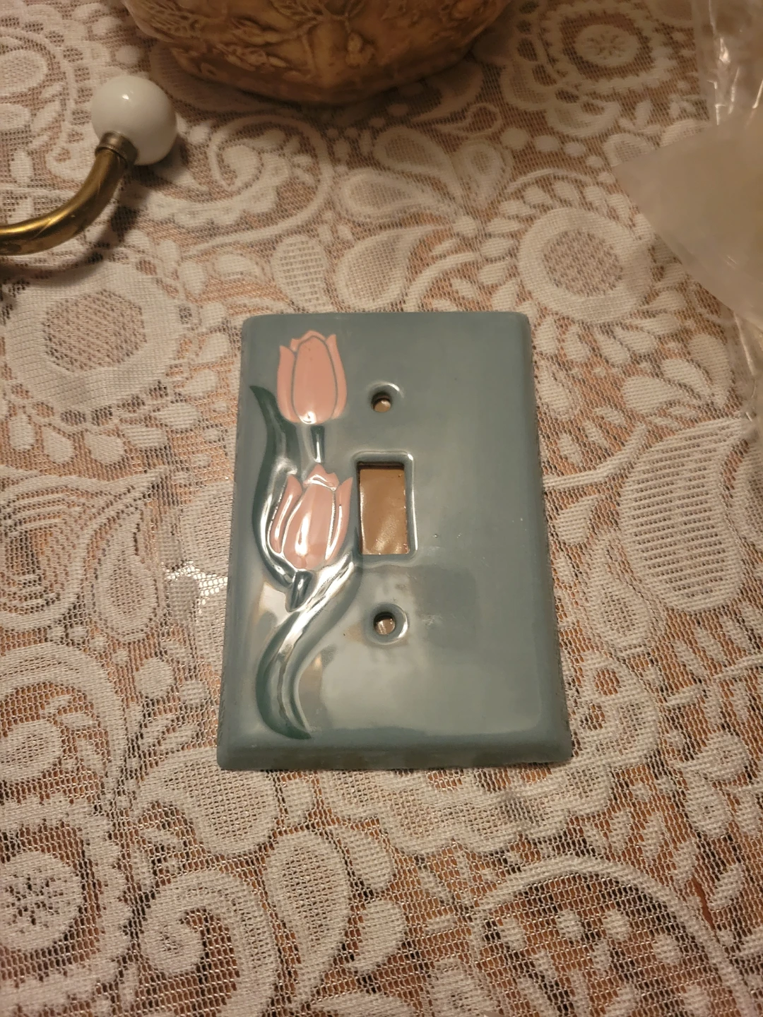 Tri-Faze Productions Ceramic Tulip Light Switch Plate Cover - photo 2