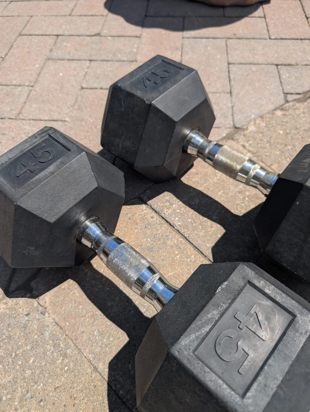 Set of 45 lb Hex Dumbbells (Pair) - photo 2