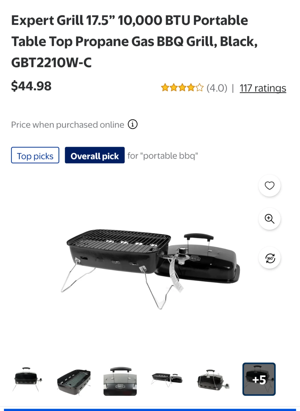 Portable Gas BBQ Grill