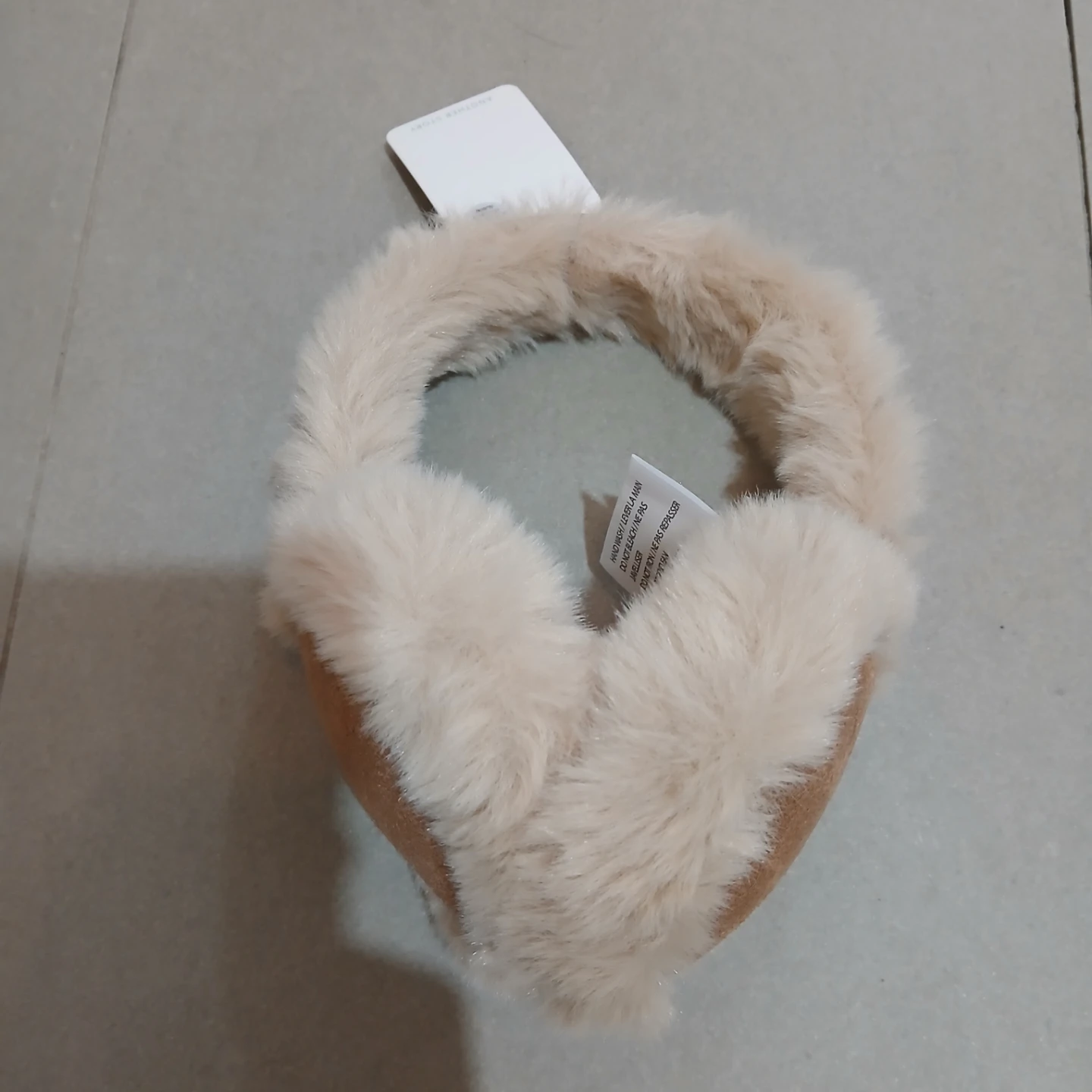 ⚽ Brown Earmuffs with Faux Fur Trim