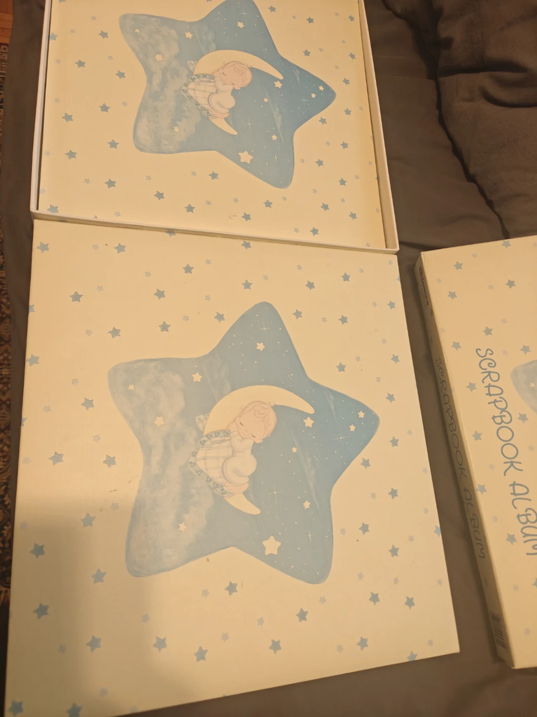Baby Scrapbook Album with Moon and Star Design