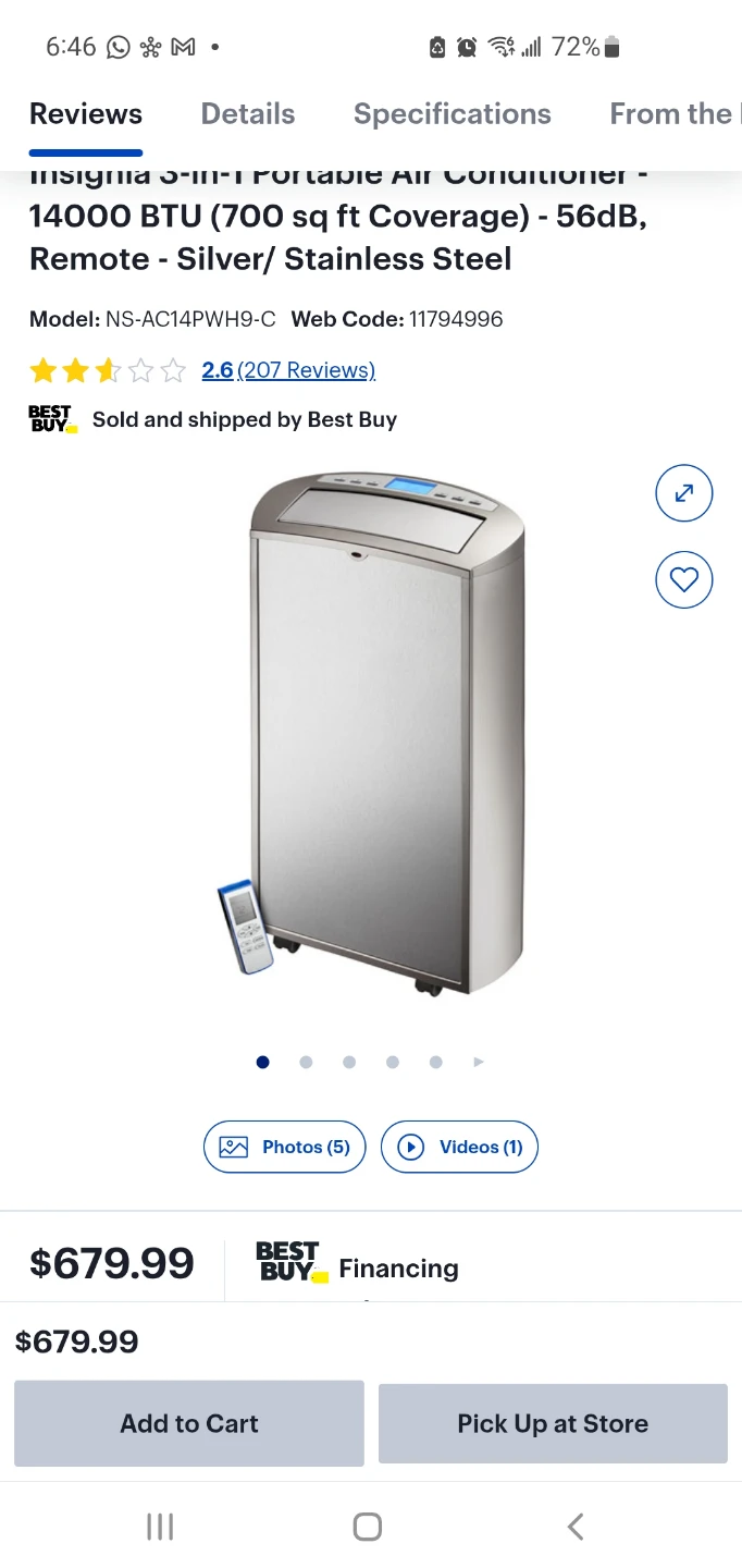 Insignia Portable Air Conditioner Unit - photo 4