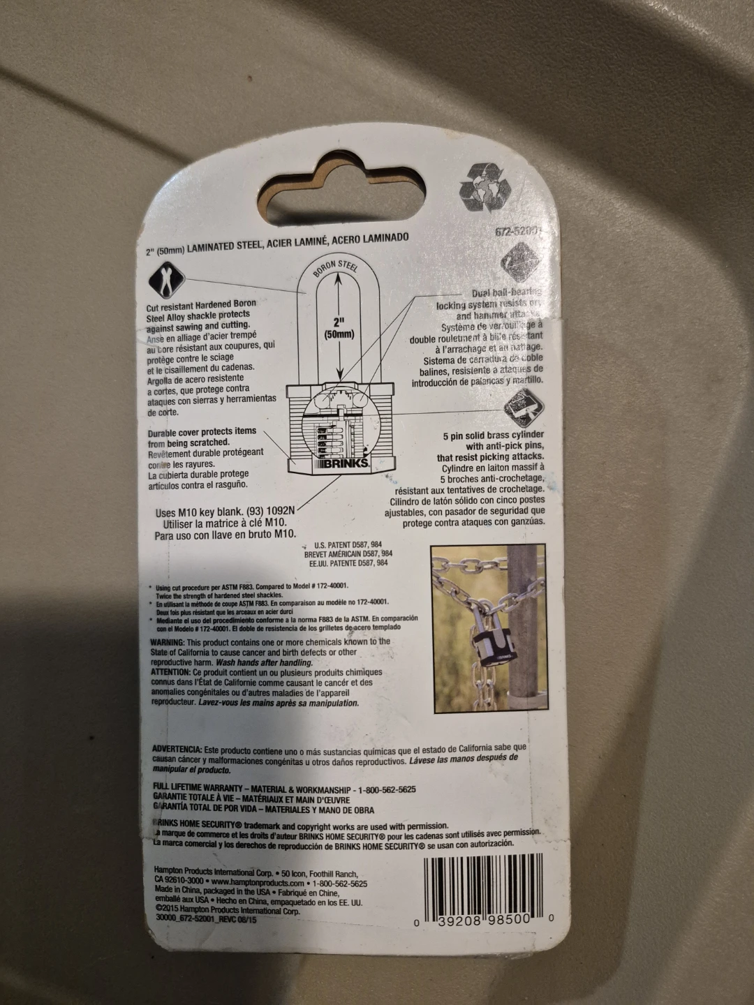 Brinks 2" Laminated Steel Padlock - photo 2