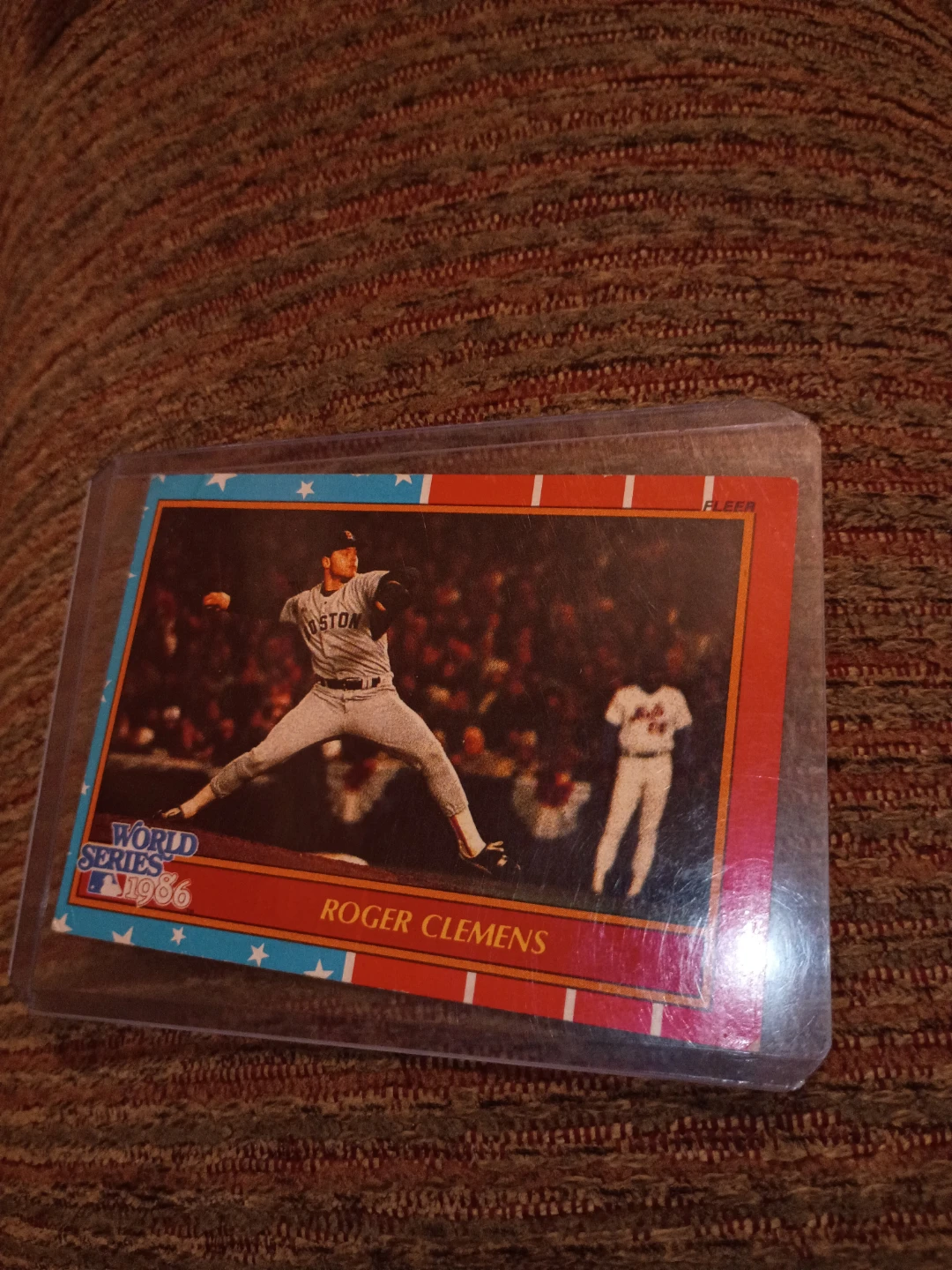 Fleer 1986 Roger Clemens World Series Baseball Card