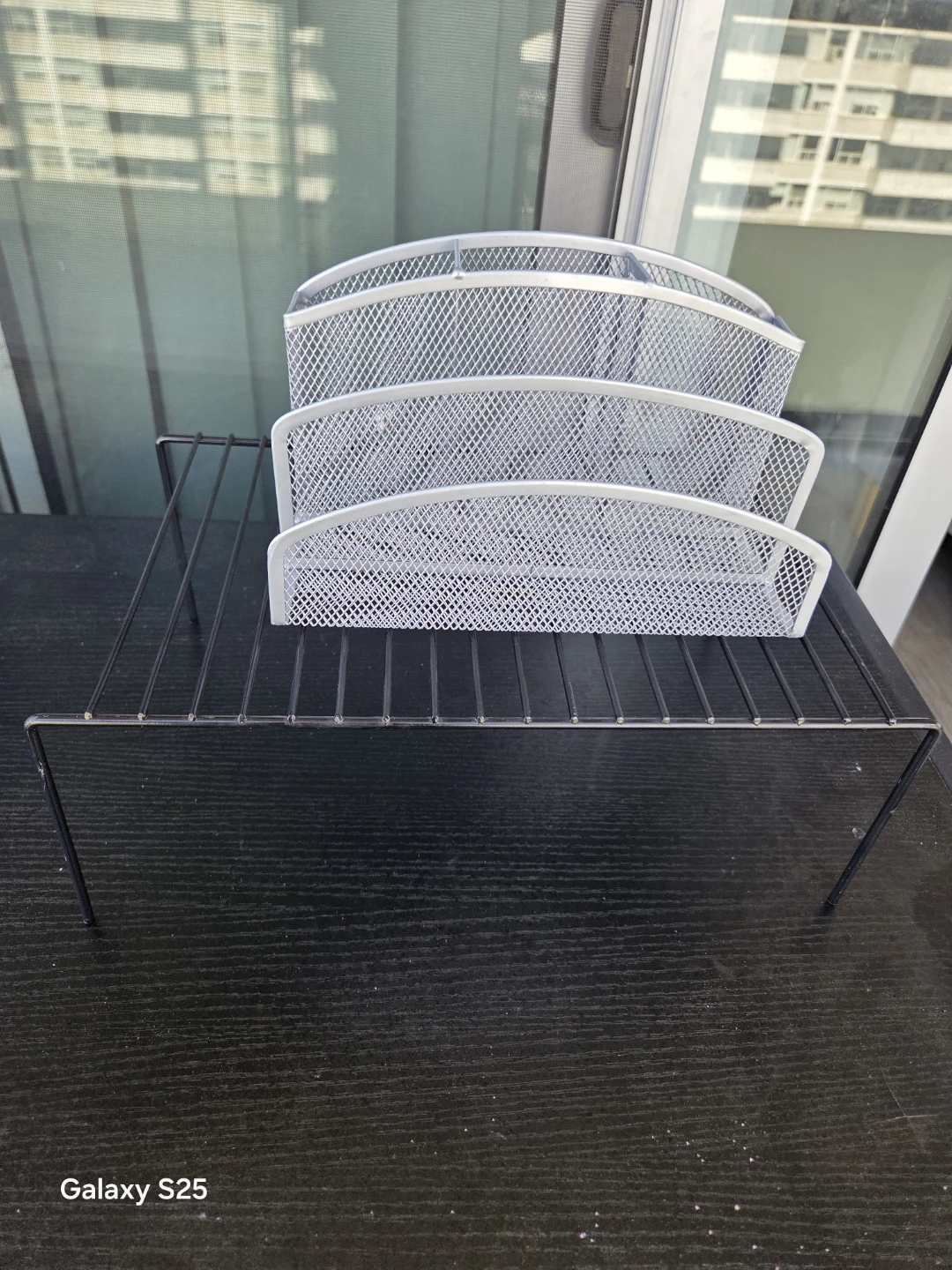 Mesh Desk Organizer Shelf with Letter Sorter - photo 2