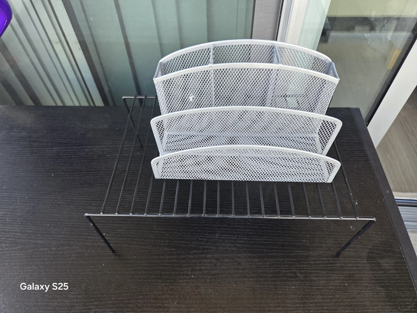 Mesh Desk Organizer Shelf with Letter Sorter - photo 3