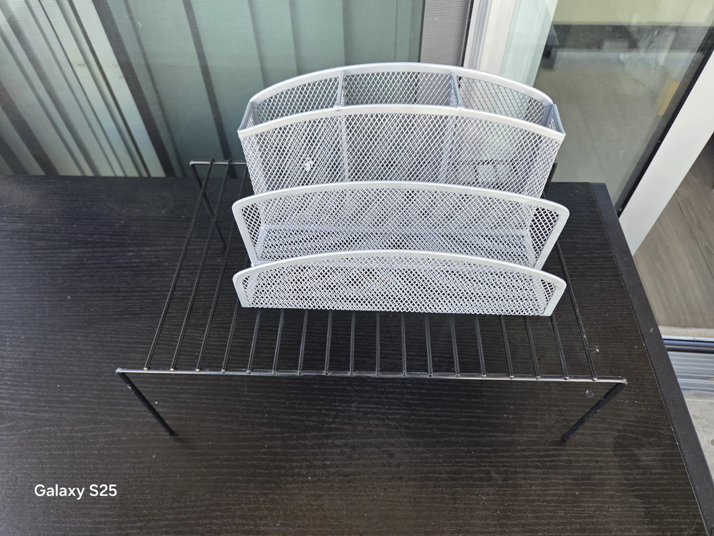 Mesh Desk Organizer Shelf with Letter Sorter - photo 4