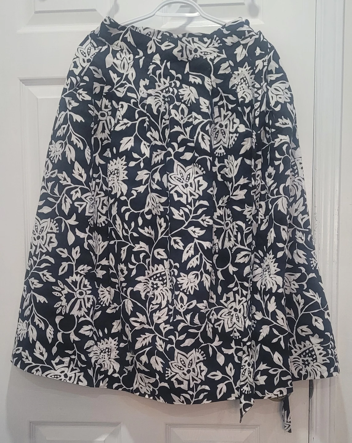 Blue and White Floral Skirt