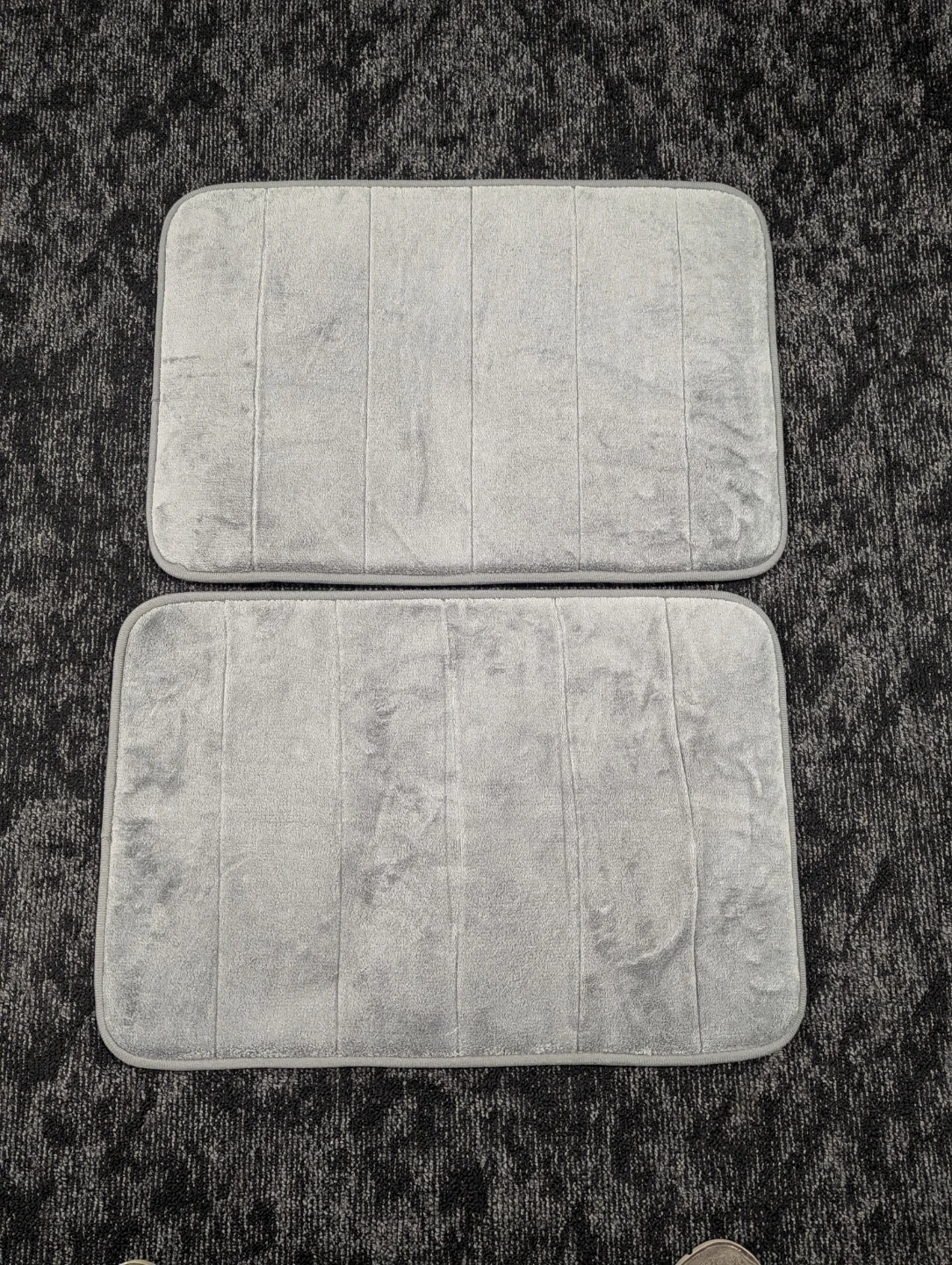 Set of 2 Grey Door Mats 23" x 16"