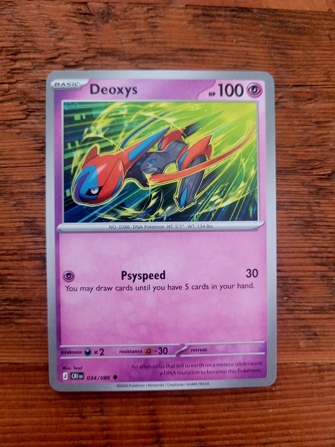 Deoxys Pokémon Card
