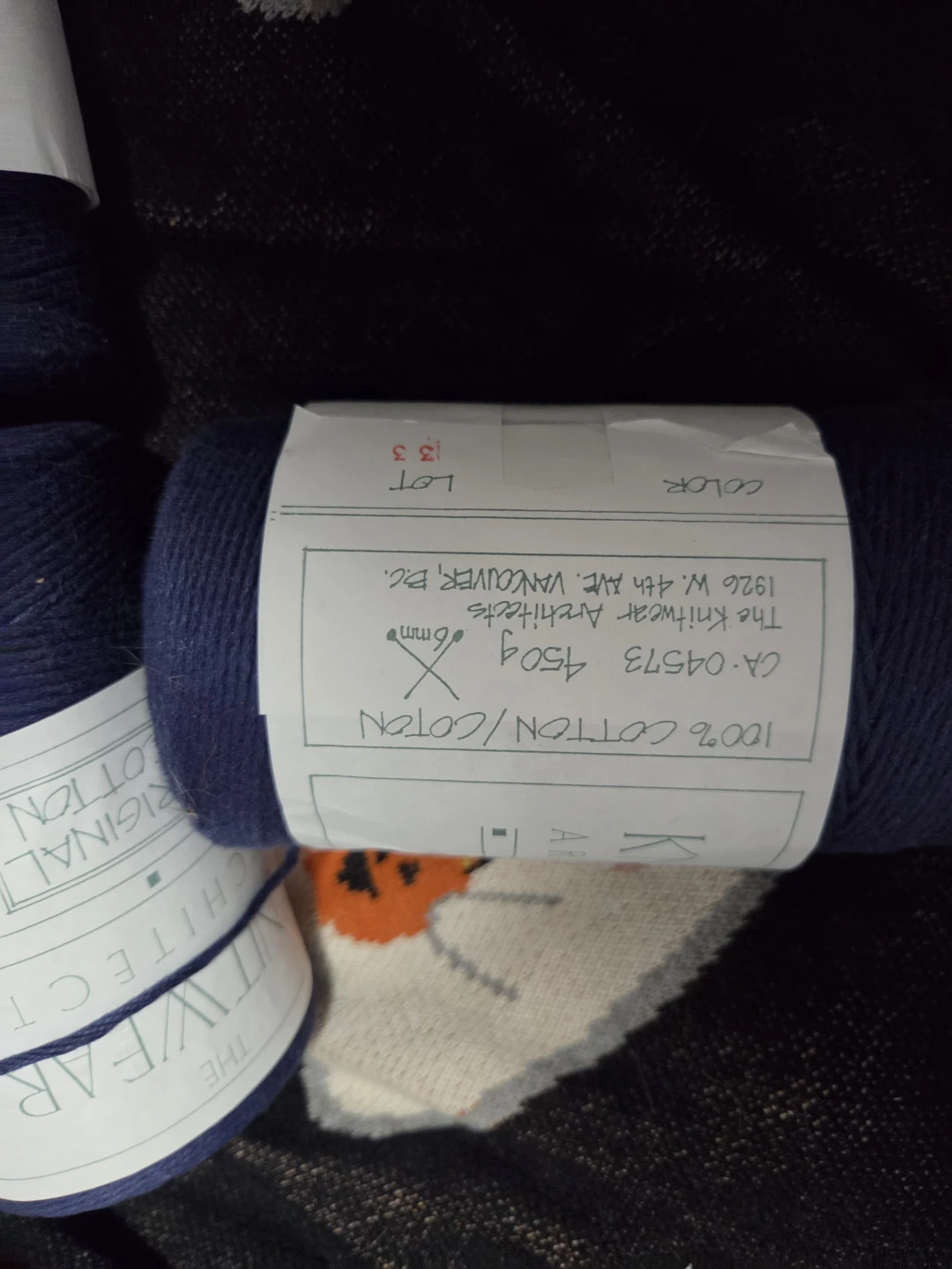 The Knitwear Architects 100% Cotton Yarn - Navy - photo 2