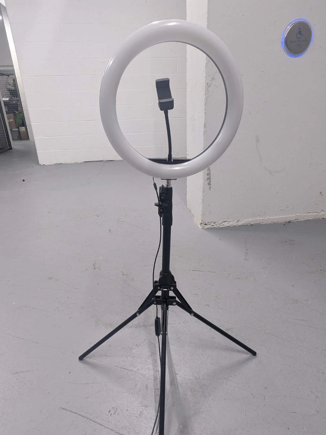 MOVING OUT SALE! Ring Light with Phone Holder and Tripod.