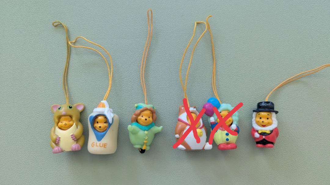 Vintage Peek a Pooh Phone Charms