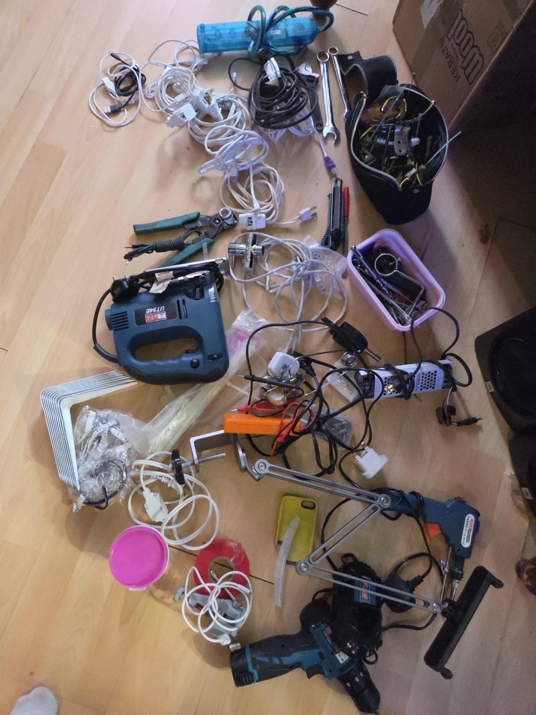 Assorted Power Tools and Electronics Accessories
