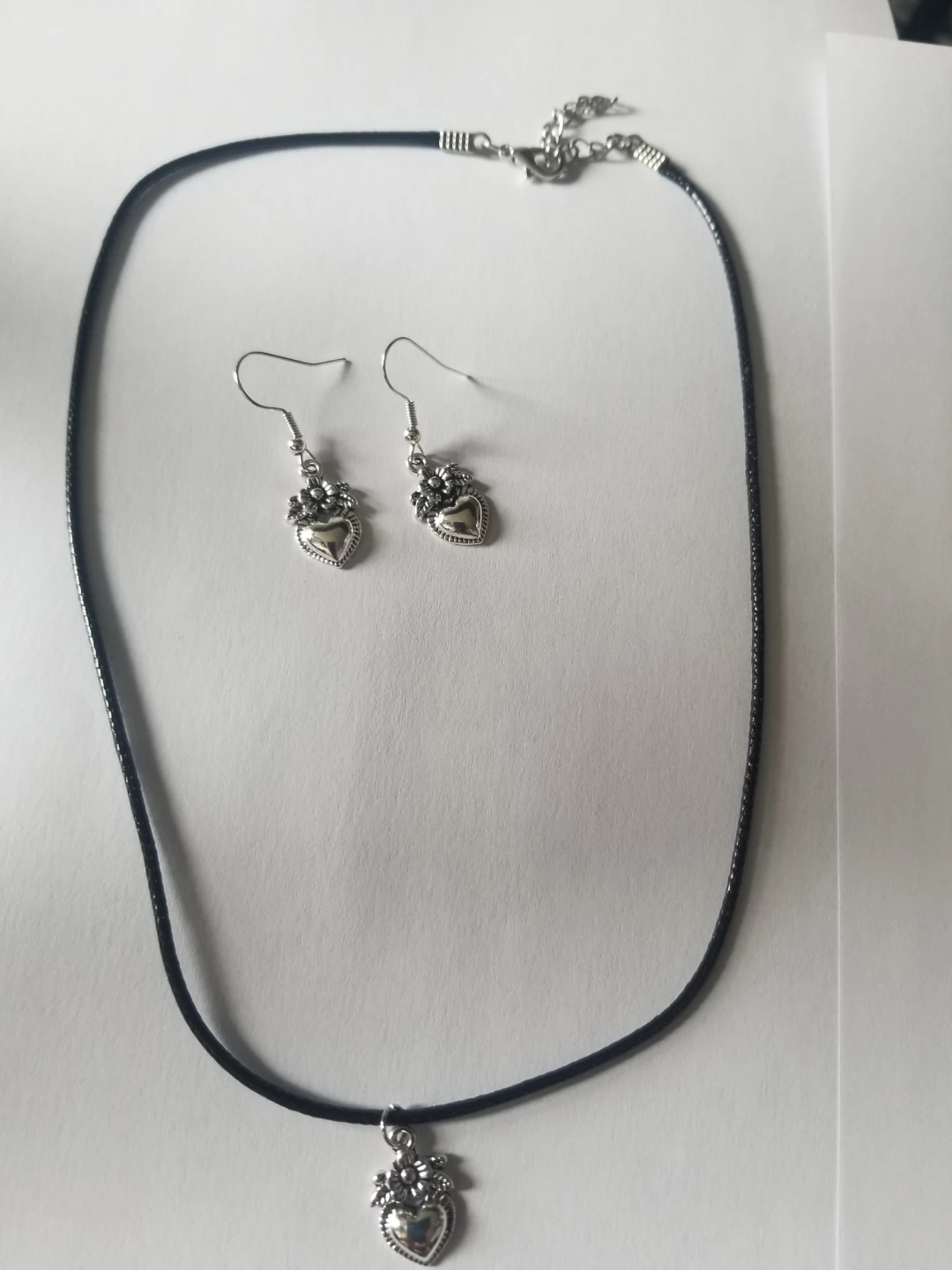 Heart Pendant Necklace and Earring Set ⚽️
