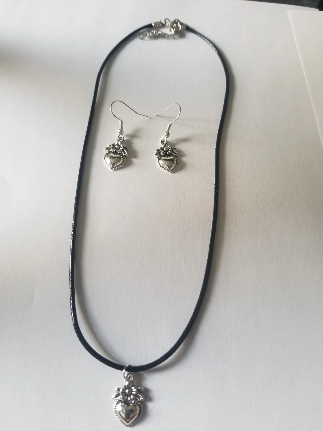 Heart Pendant Necklace and Earring Set ⚽️ - photo 4