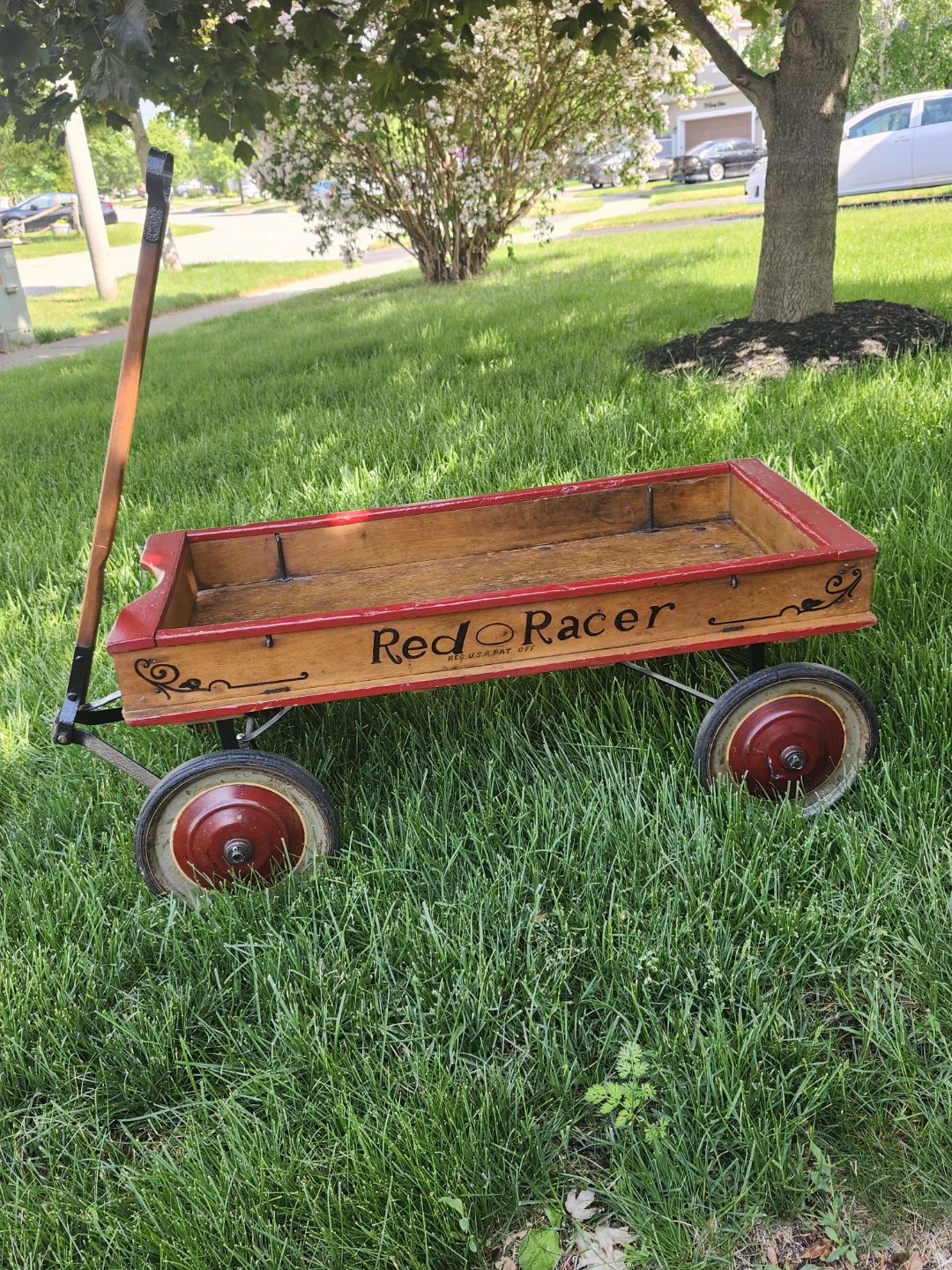 Antique Red Racer Wagon - photo 2