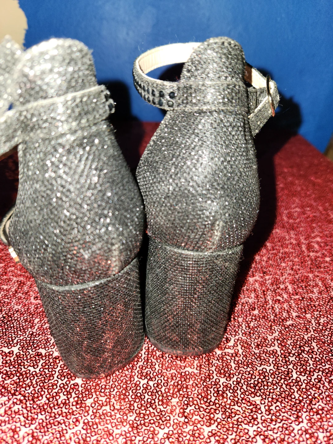 Jones New York Black Sparkly Heels size 7.5 - photo 3