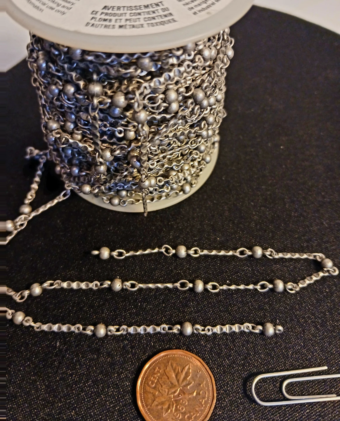 Beaded Chain - Silver Tone - 5 feets - photo 4