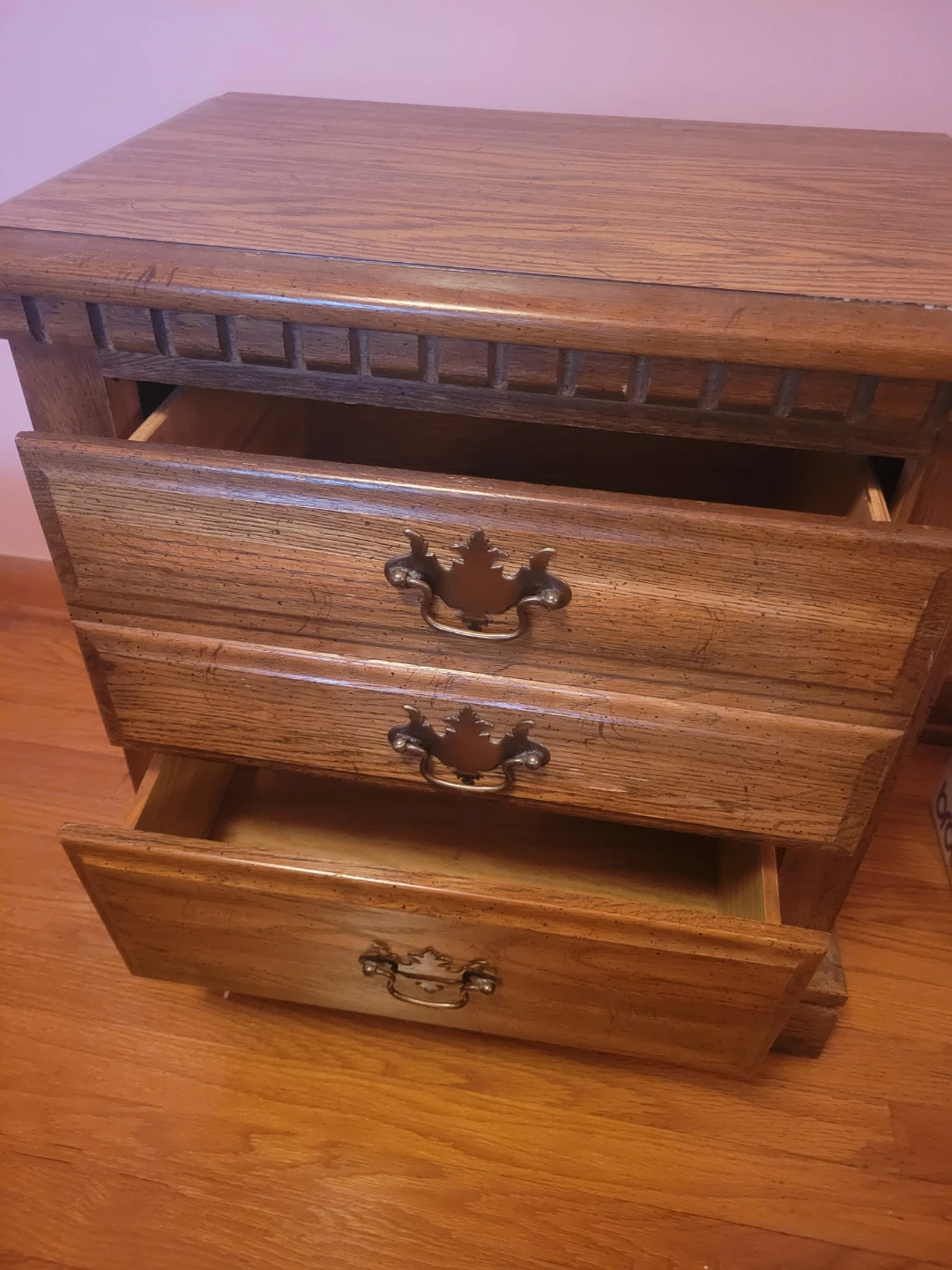 Wooden 2 Drawer Nightstand - photo 3