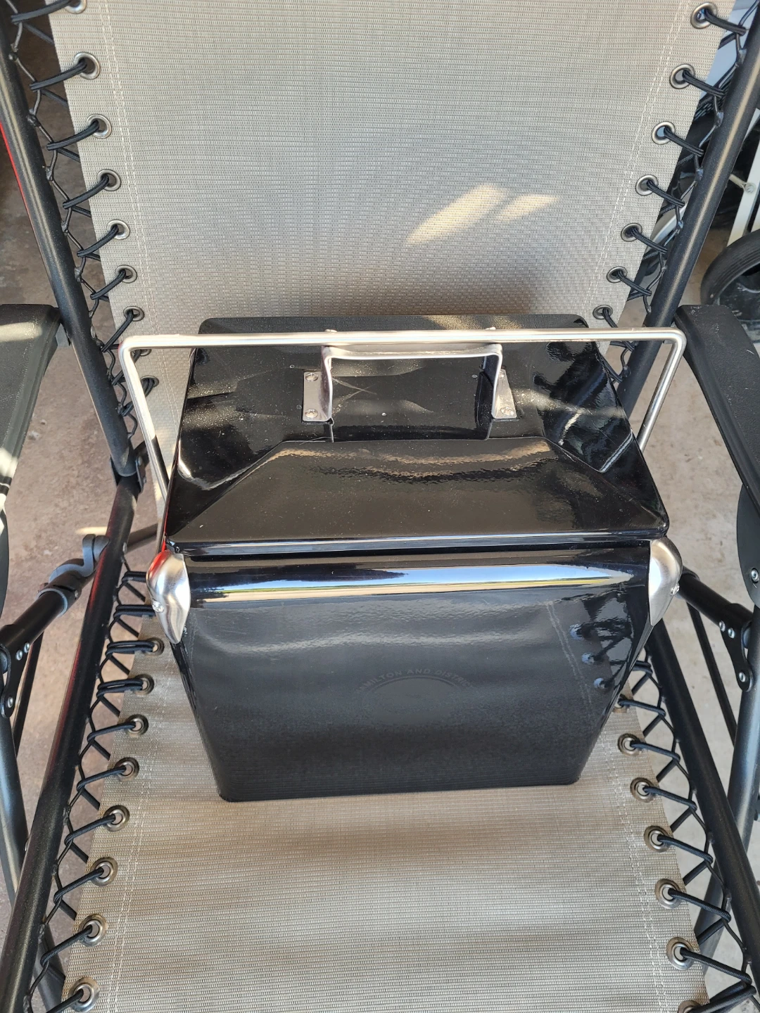Vintage Black Metal Cooler Box - photo 2