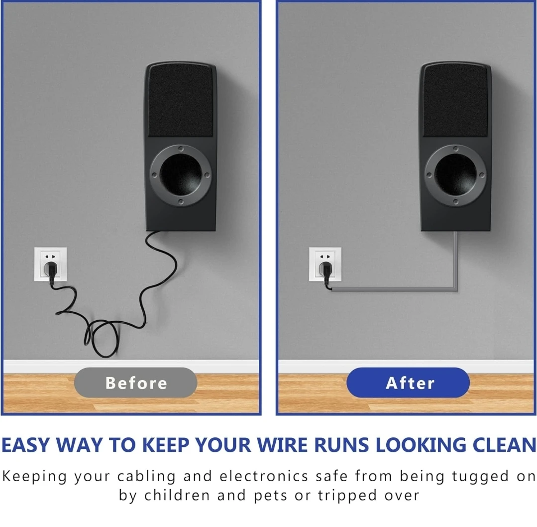 Cord Cover Wall - 153in Mini Wire Hider (Grey) - photo 4