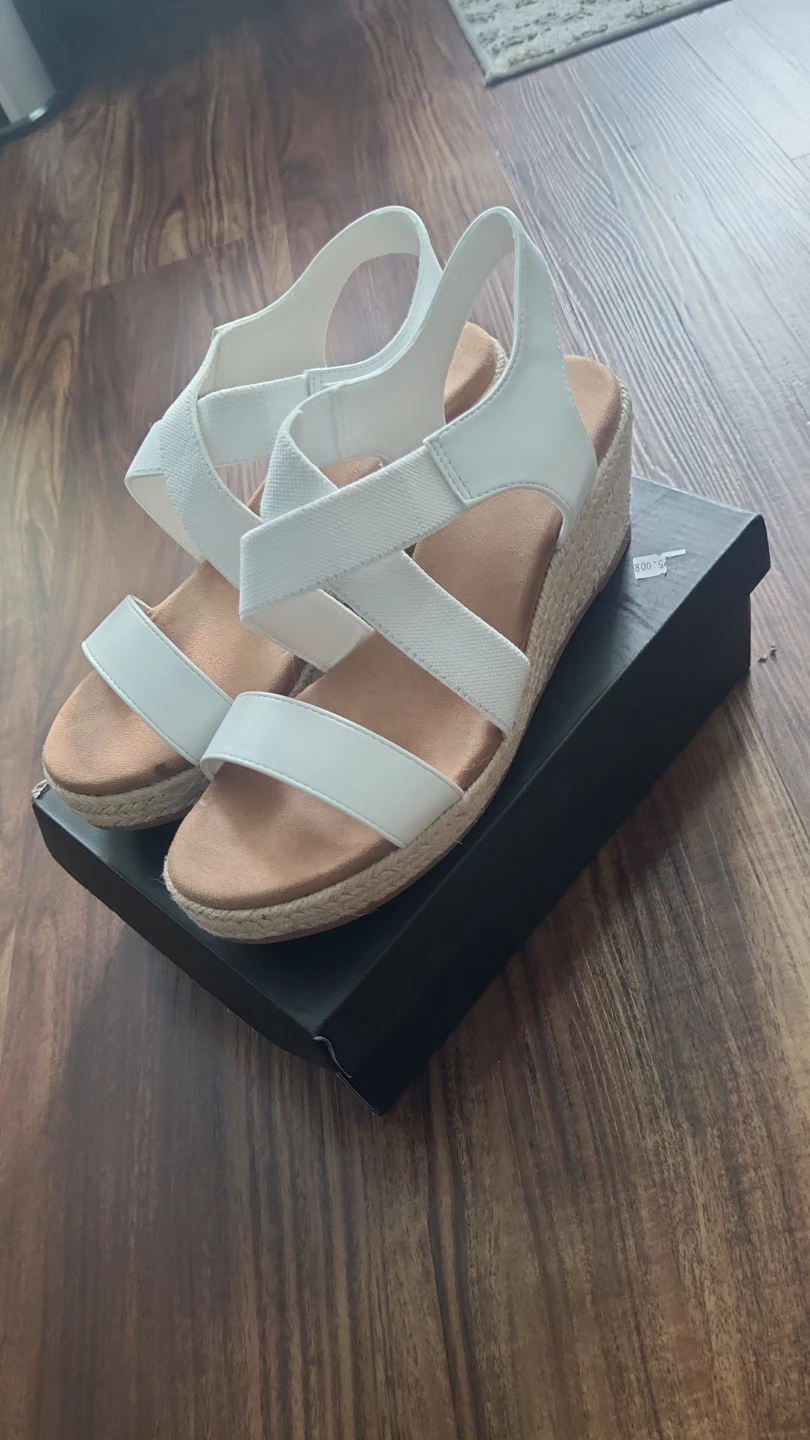 MYSOFT White Wedge Sandals - photo 2