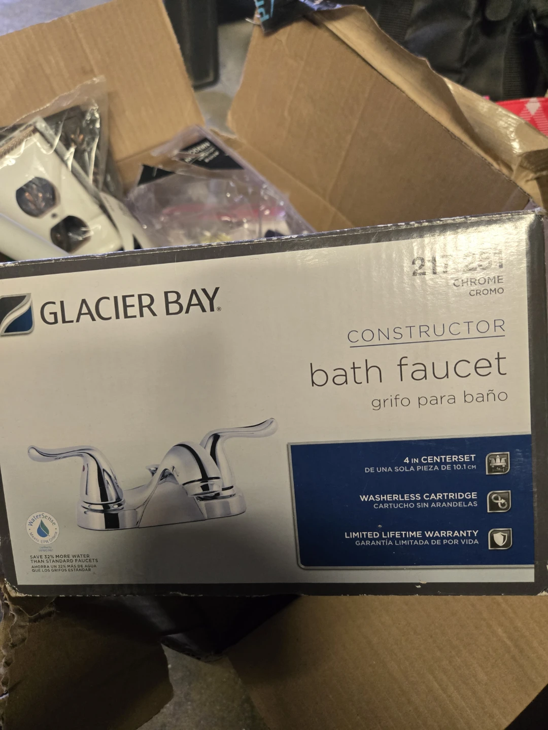 Glacier Bay Constructor Bath Faucet - Chrome