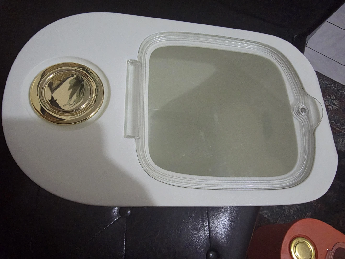 Vintage White & Gold Kitchen Storage Bin - photo 2