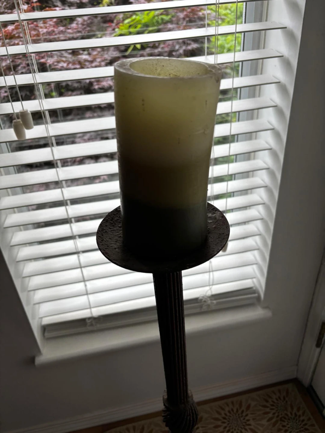 Ornate Metal Candle Holder Stand - photo 2