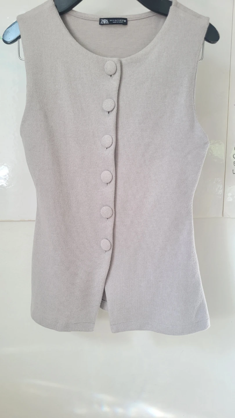 ZARA Button-Up Vest Top - Size S - photo 2