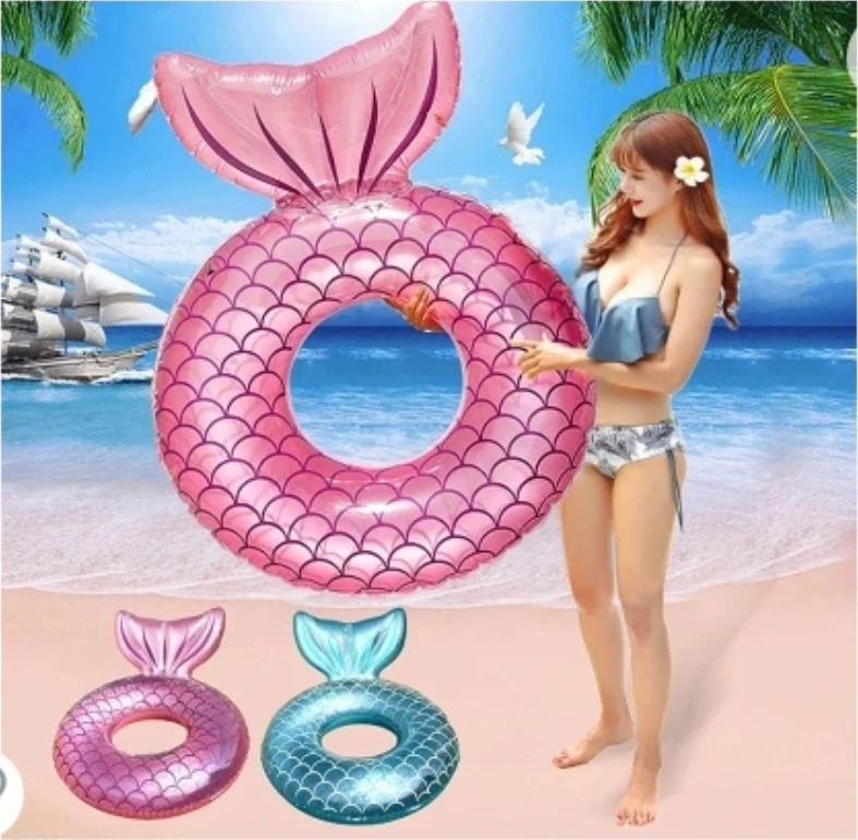 Mermaid Tail Inflatable Swimming Ring - photo 2