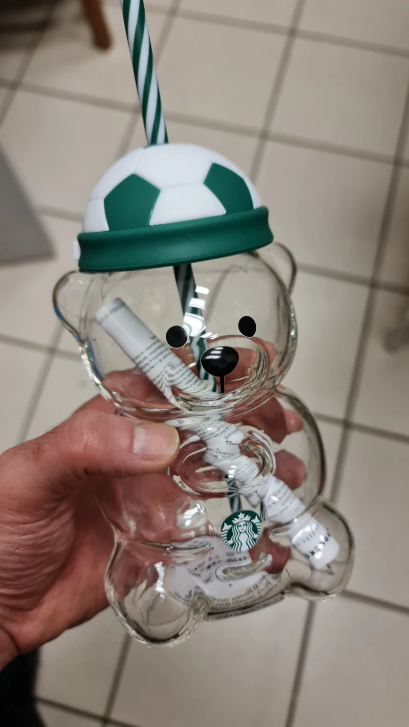 Starbucks Bearista Football Cold Cup 20oz