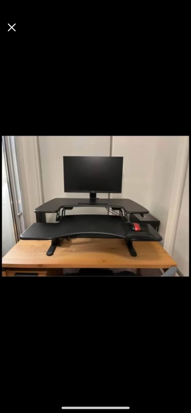 Standing Desk Converter 36" Wide - Black